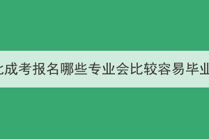 湖北成考报名哪些专业会比较容易毕业？