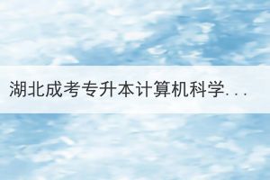 湖北成考专升本计算机科学与技术专业适合哪类人？