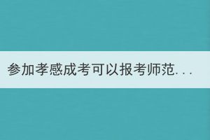 参加孝感成考可以报考师范类的学校吗？