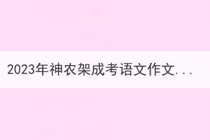 2023年神农架成考语文作文考场怎么拿高分？